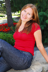 Image showing Mature woman relaxing