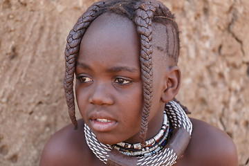 Image showing Unidentified child Himba tribe in Namibia