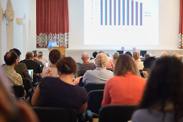 Image showing Speaker at Business Conference and Presentation.