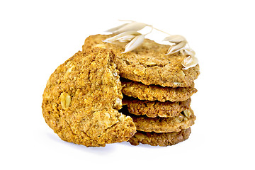 Image showing Cookies oatmeal stack with spikelet