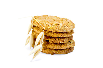 Image showing Cookies oatmeal stack