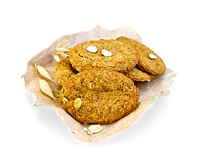 Image showing Cookies oatmeal on paper