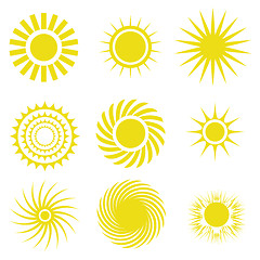 Image showing sun icons set