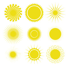 Image showing sun icons set