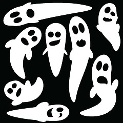 Image showing set of ghosts