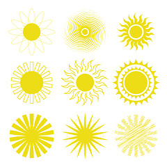 Image showing sun icons set