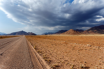 Image showing panorama of fantrastic Namibia moonscape landscape