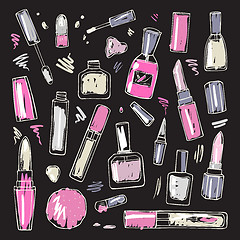 Image showing Cosmetics.  Makeup set.