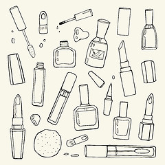 Image showing Cosmetics.  Makeup set.