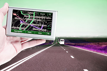 Image showing GPS in a man hand.