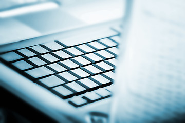 Image showing Modern and stylish laptop. 