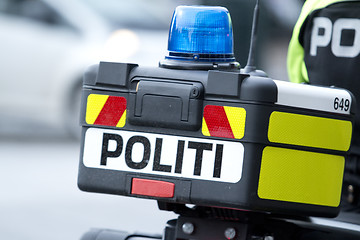 Image showing Police Motorbike