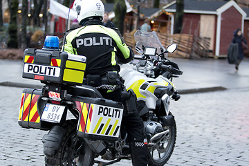 Image showing Police Motorbike