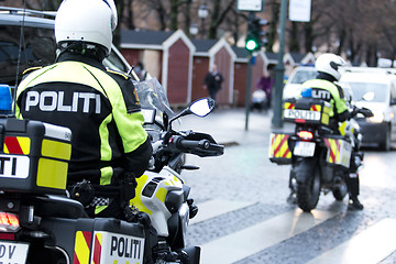 Image showing Police Motorbike