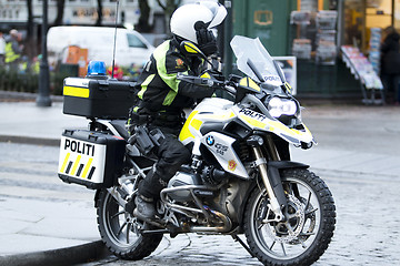 Image showing Police Motorbike