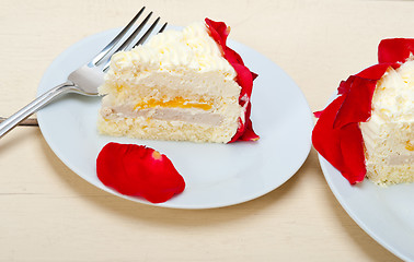 Image showing whipped cream mango cake