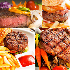 Image showing beef dishes collage