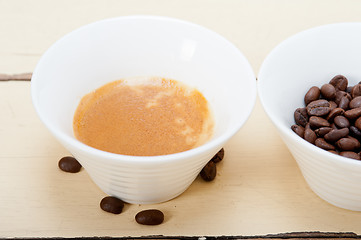 Image showing espresso cofee and beans