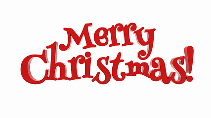 Image showing Merry Christmas lettering isolated