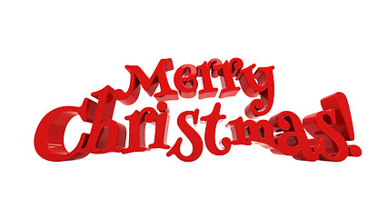 Image showing Merry Christmas lettering isolated