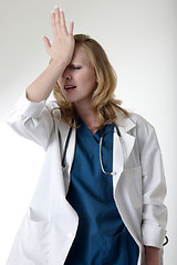 Image showing Upset lady doctor