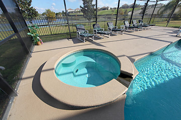 Image showing Spa and Pool with Lake View