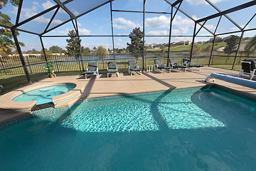 Image showing Swimming Pool with Lake View