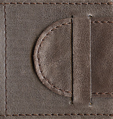 Image showing brown textured leather lock