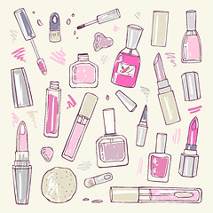 Image showing Cosmetics.  Makeup set.