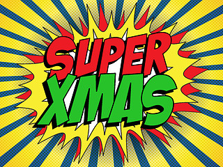 Image showing Merry Christmas Super Hero Background