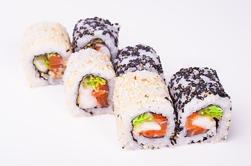 Image showing salmon sushi roll