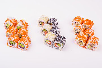 Image showing three sushi rolls 