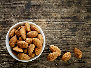 Image showing bowl of almond nuts