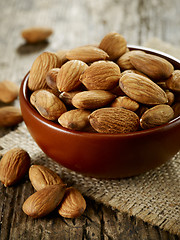 Image showing bowl of almond nuts