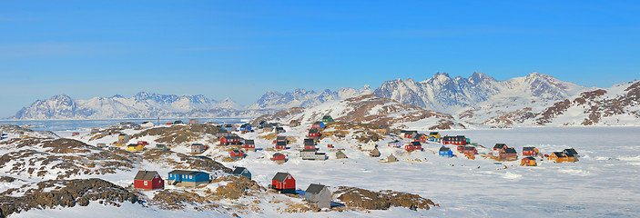 Image showing Colorful houses in Greenland