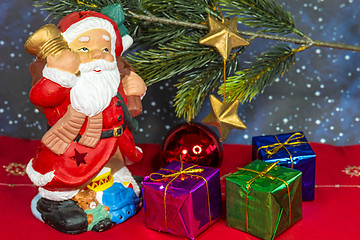 Image showing Santa Claus with gifts