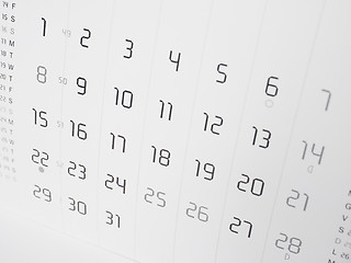 Image showing Calendar page