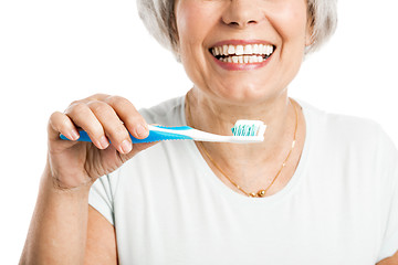 Image showing Brushing teeth