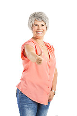 Image showing Positive old woman