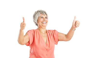 Image showing Positive old woman