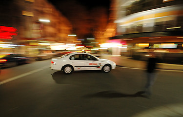 Image showing taxi at night