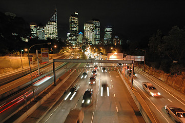 Image showing night sydney traffic