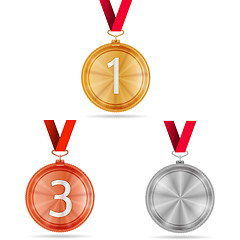 Image showing Vector illustration of winner medals