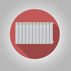 Image showing Flat vector icon for heating radiator