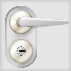 Image showing Vector illustration of door handle.