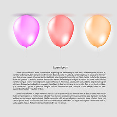 Image showing Vector illustration of colored balloons