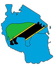 Image showing Tanzania black rhino