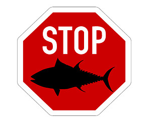 Image showing Stop sign tuna 