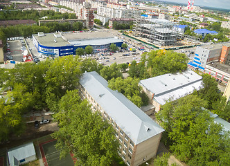 Image showing Bird eye view on Energetikov street. Tyumen