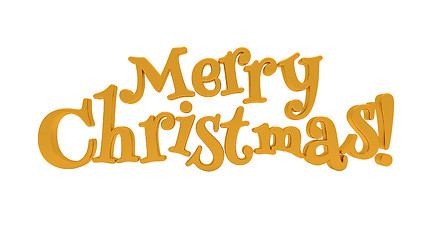 Image showing Merry Christmas lettering isolated